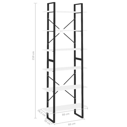 vidaXL Hochschrank Weiß 80x30x210 cm Holzwerkstoff