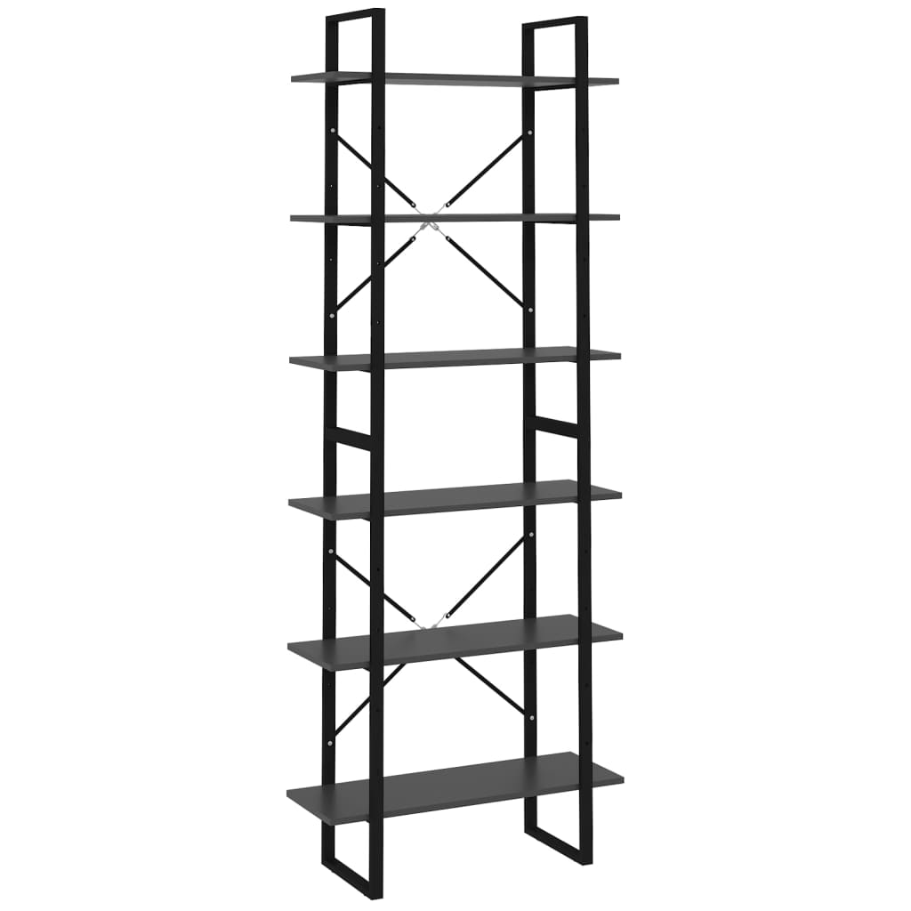 vidaXL Armoire haute gris 80x30x210 cm Bois d'ingénierie