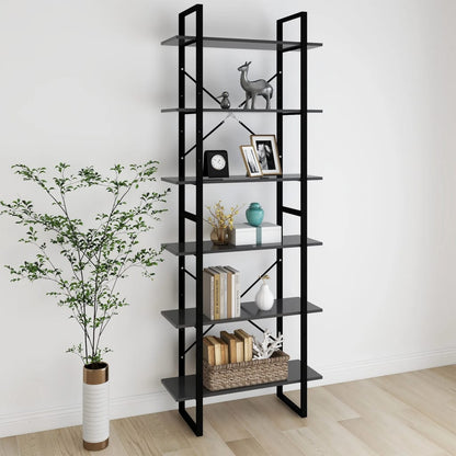 vidaXL Armoire haute gris 80x30x210 cm Bois d'ingénierie