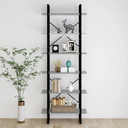 vidaXL Hochschrank Betongrau 80x30x210 cm Holzwerkstoff