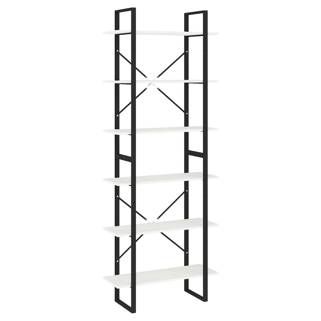 vidaXL Étagère haute blanche 80x30x210 cm en pin massif