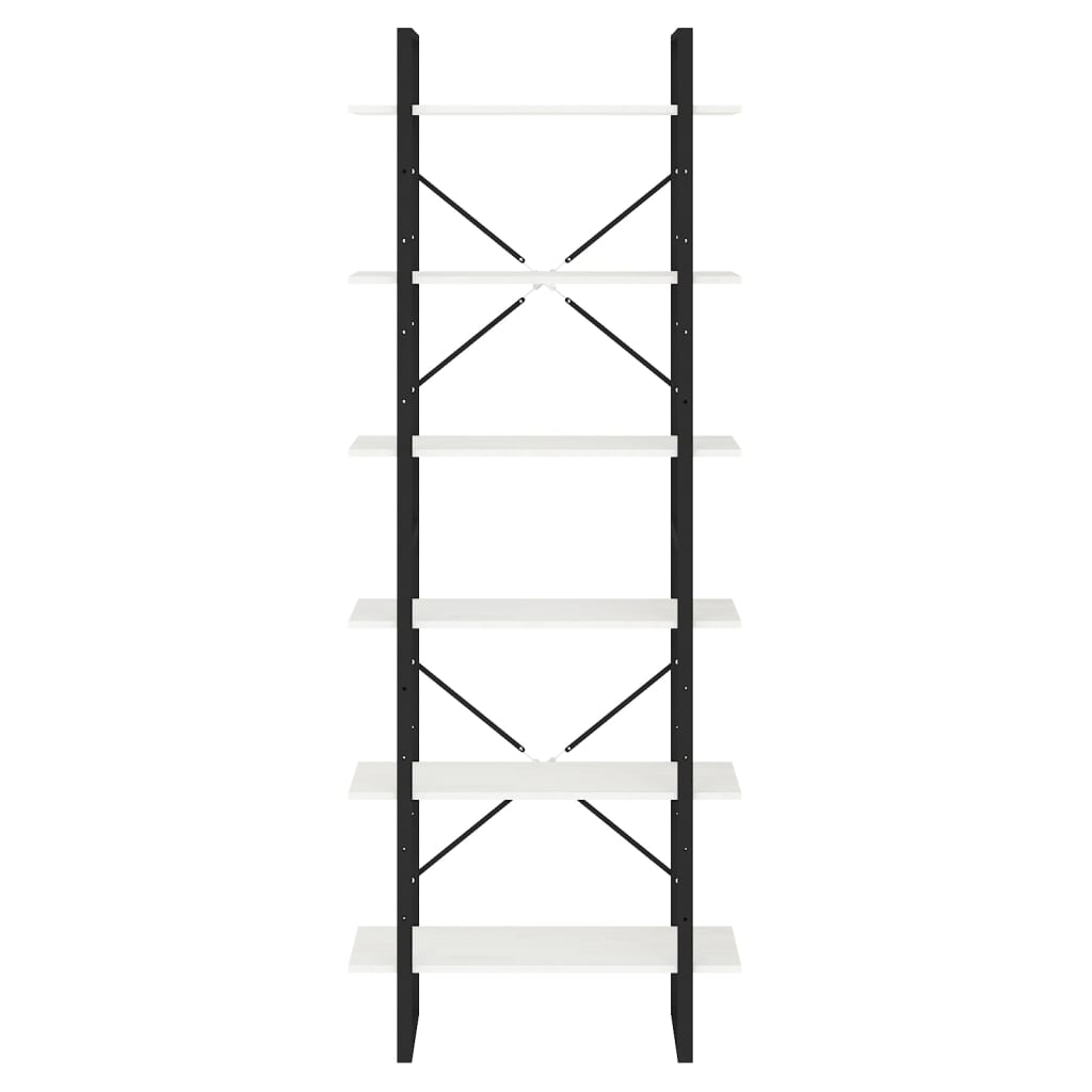 vidaXL Étagère haute blanche 80x30x210 cm en pin massif