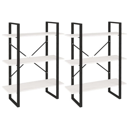 vidaXL Étagère haute blanche 80x30x210 cm en pin massif