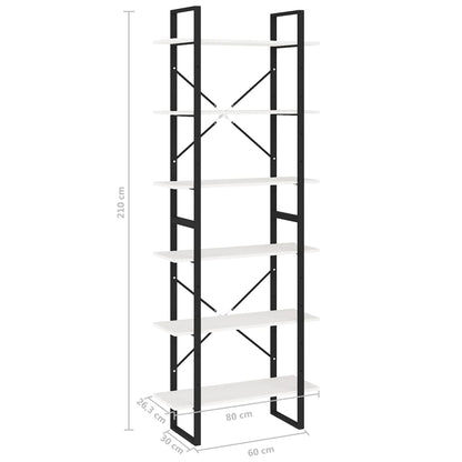 vidaXL Étagère haute blanche 80x30x210 cm en pin massif
