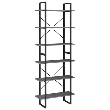 vidaXL Étagère de rangement haute gris 80x30x210 cm pin massif