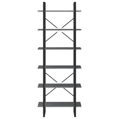 vidaXL Étagère de rangement haute gris 80x30x210 cm pin massif
