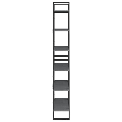 vidaXL Étagère de rangement haute gris 80x30x210 cm pin massif