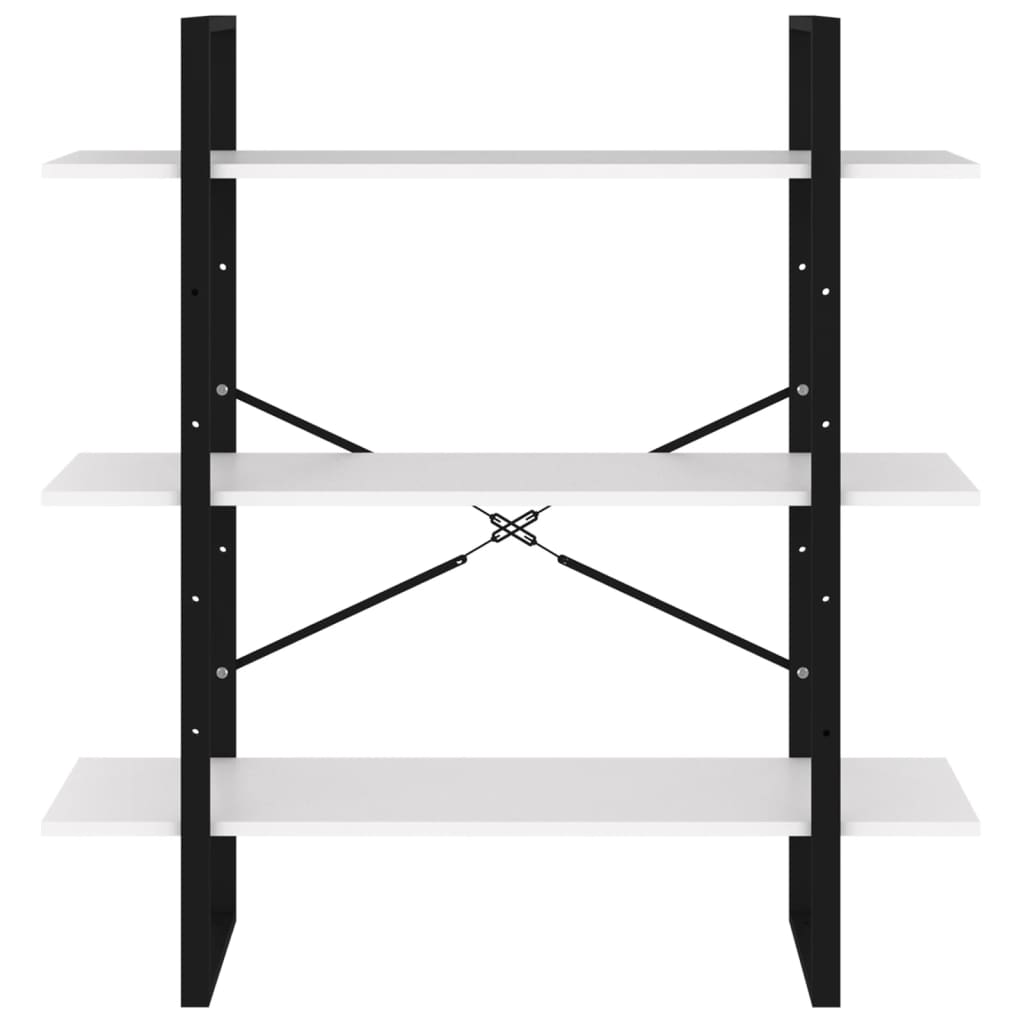 vidaXL Bücherregal Weiß 100x30x105 cm Holzwerkstoff