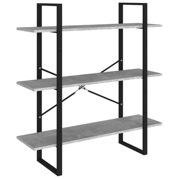 vidaXL Bücherregal Betongrau 100x30x105 cm Holzwerkstoff