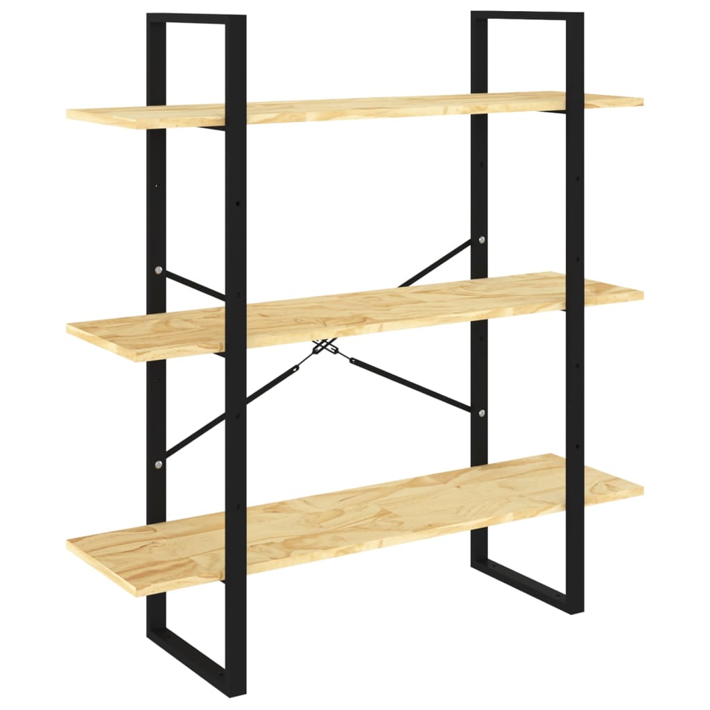 vidaXL Étagère à 3 niveaux 100x30x105 cm Bois de pin massif
