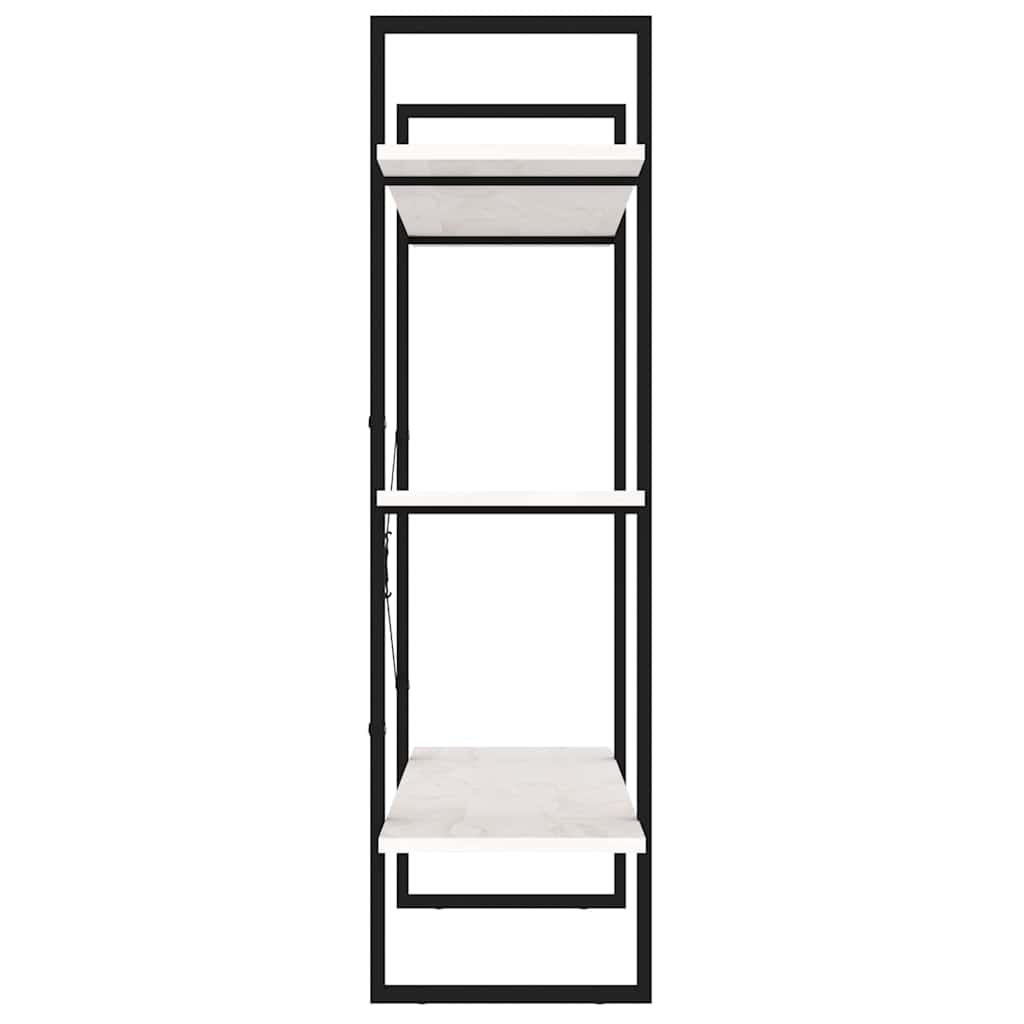 vidaXL Étagère à 3 niveaux Blanc 100x30x105 cm Bois de pin massif