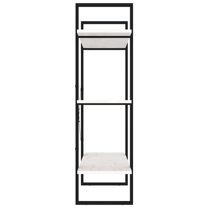 vidaXL Étagère à 3 niveaux Blanc 100x30x105 cm Bois de pin massif
