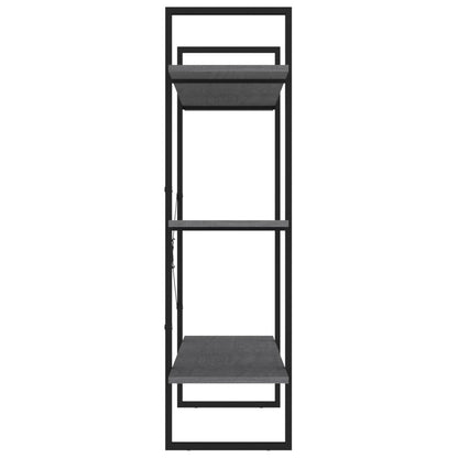 vidaXL Étagère à 3 niveaux gris 100x30x105 cm bois de pin massif