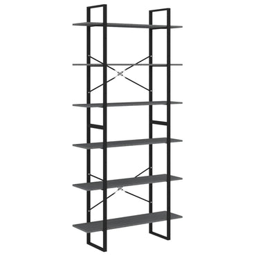 vidaXL Étagère sur pied haute gris 100x30x210 cm pin massif