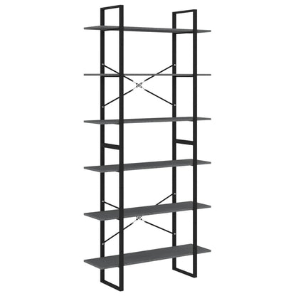 vidaXL Étagère sur pied haute gris 100x30x210 cm pin massif
