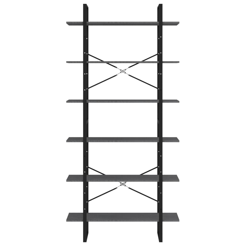 vidaXL Étagère sur pied haute gris 100x30x210 cm pin massif