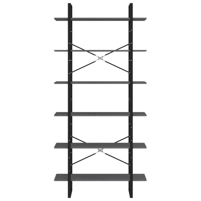 vidaXL Étagère sur pied haute gris 100x30x210 cm pin massif