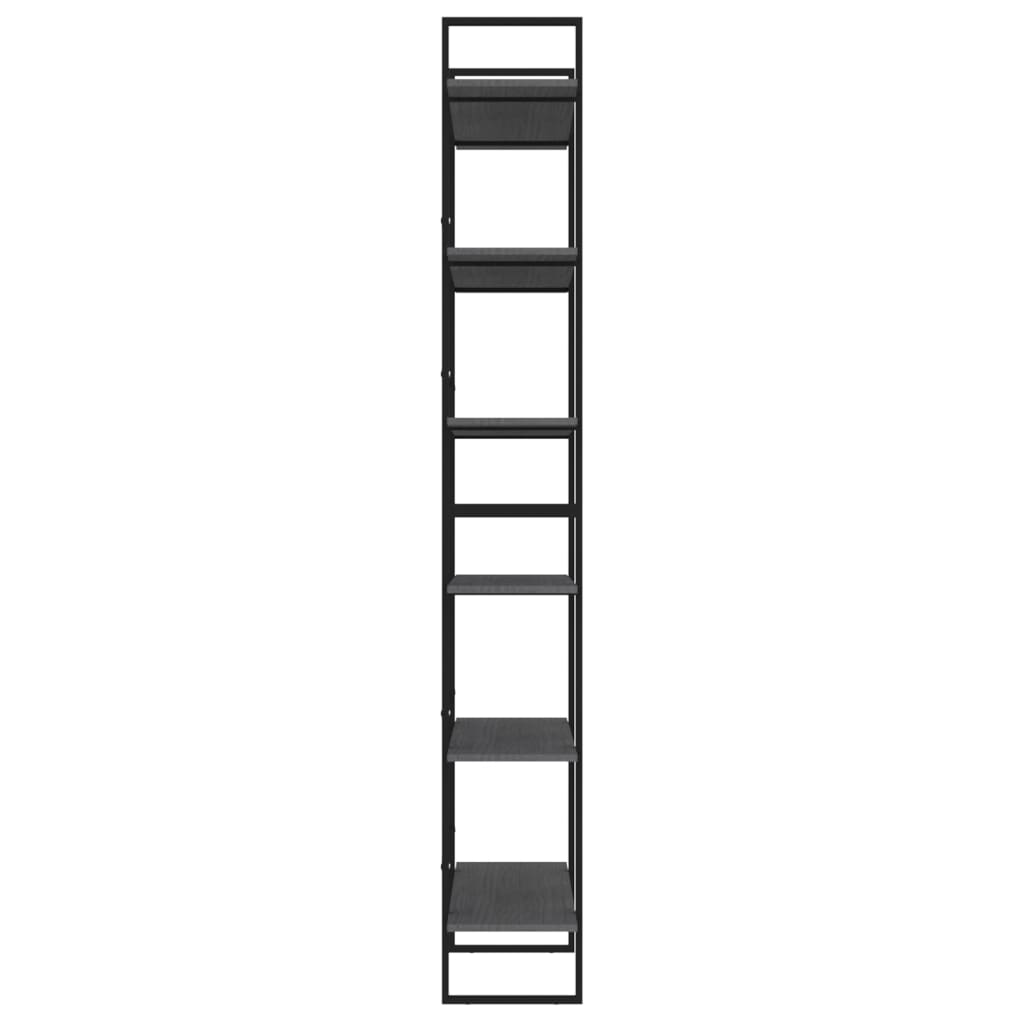 vidaXL Étagère sur pied haute gris 100x30x210 cm pin massif