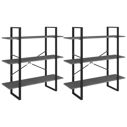 vidaXL Étagère sur pied haute gris 100x30x210 cm pin massif
