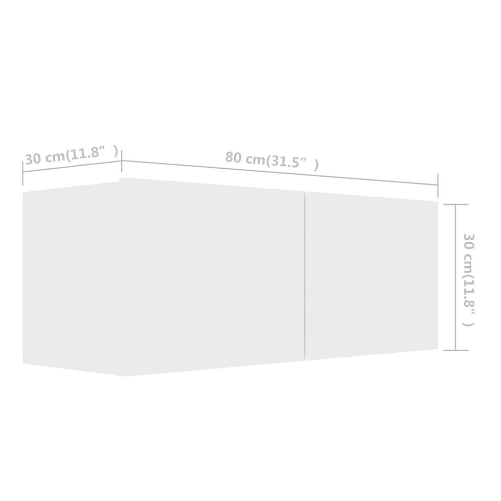 vidaXL Ensemble de 4 meubles TV Blanc Bois d'ingénierie