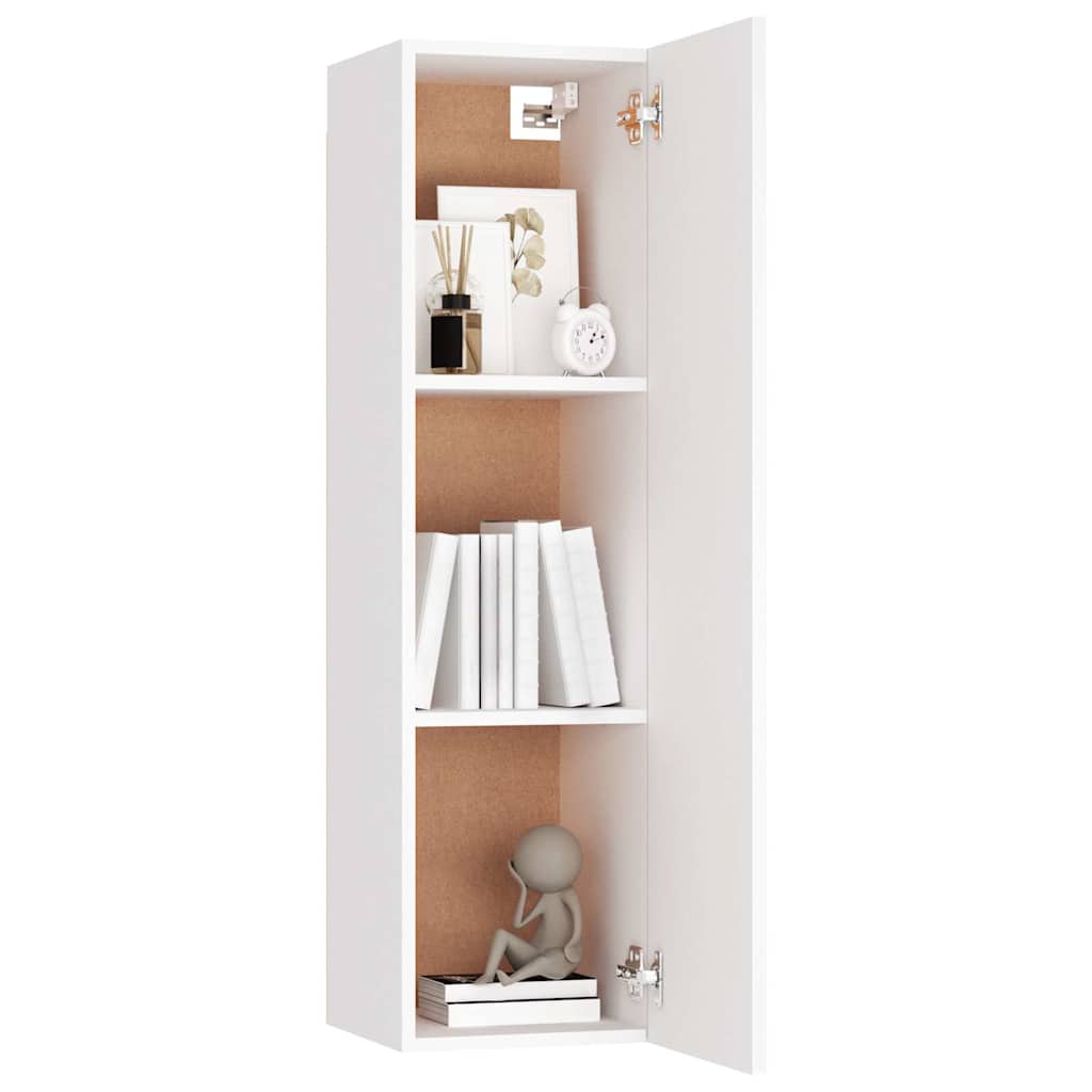 vidaXL Ensemble de 4 meubles TV Blanc Bois d'ingénierie
