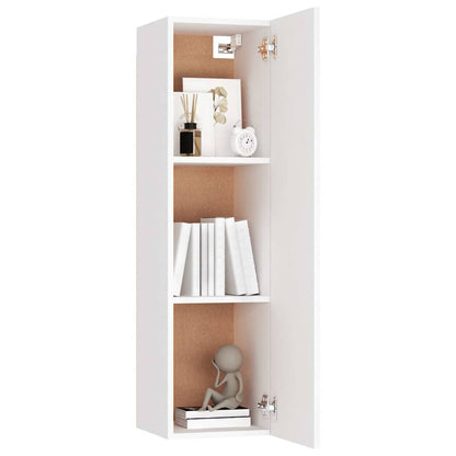 vidaXL Ensemble de 4 meubles TV Blanc Bois d'ingénierie
