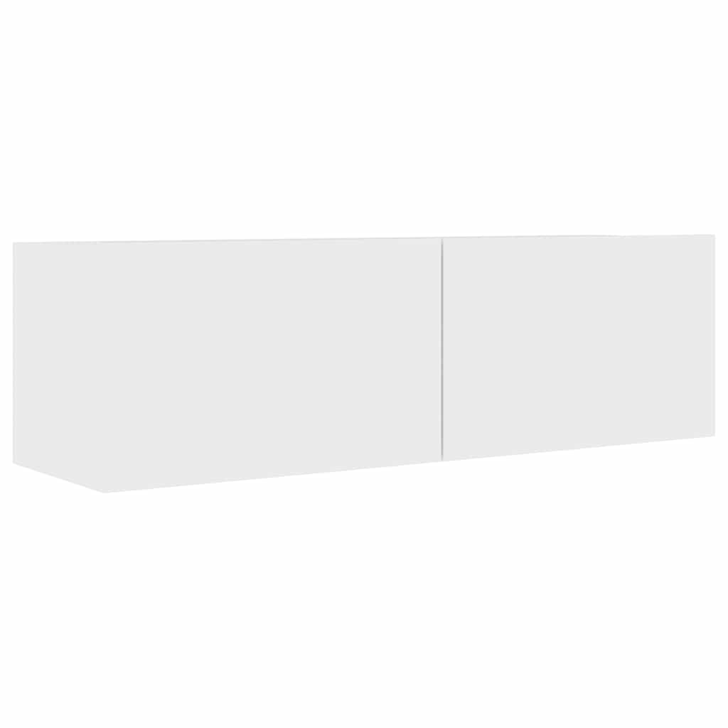 vidaXL Ensemble de 4 meubles TV Blanc Bois d'ingénierie