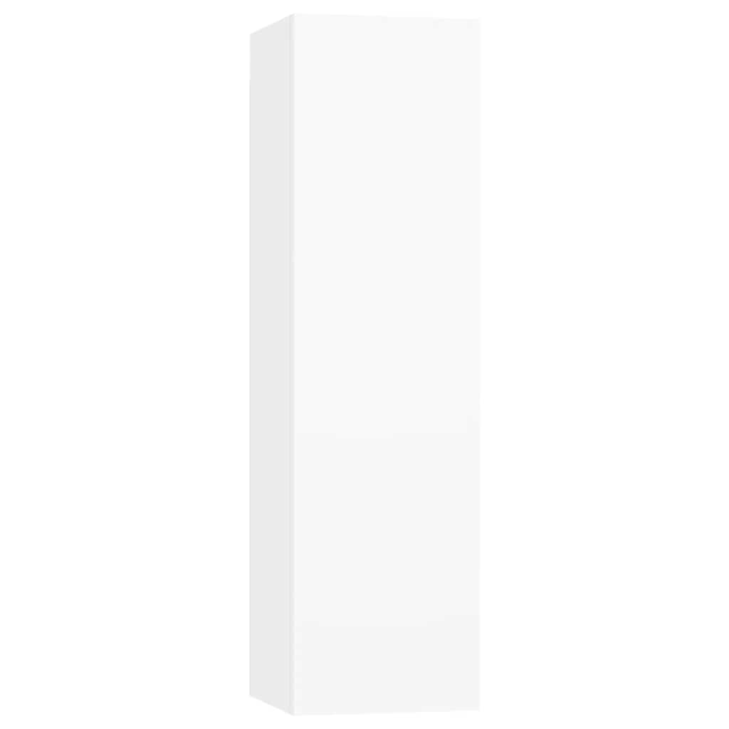 vidaXL Ensemble de 4 meubles TV Blanc Bois d'ingénierie