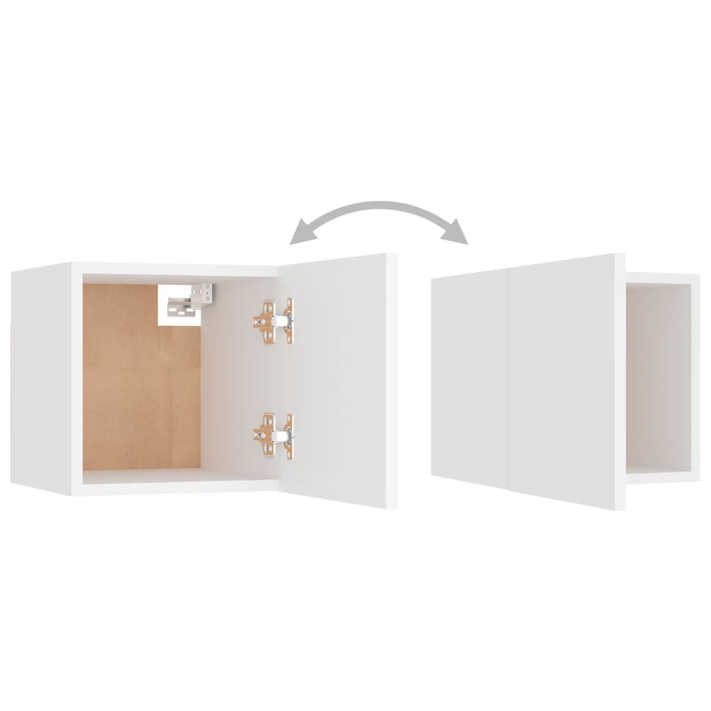 vidaXL Ensemble de meubles TV 10 pièces Blanc Bois d'ingénierie