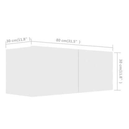 vidaXL Meuble TV, 8 pcs, Blanc, Bois d'ingénierie