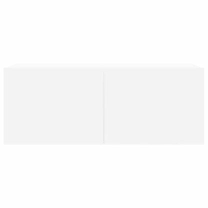 vidaXL Meuble TV, 8 pcs, Blanc, Bois d'ingénierie