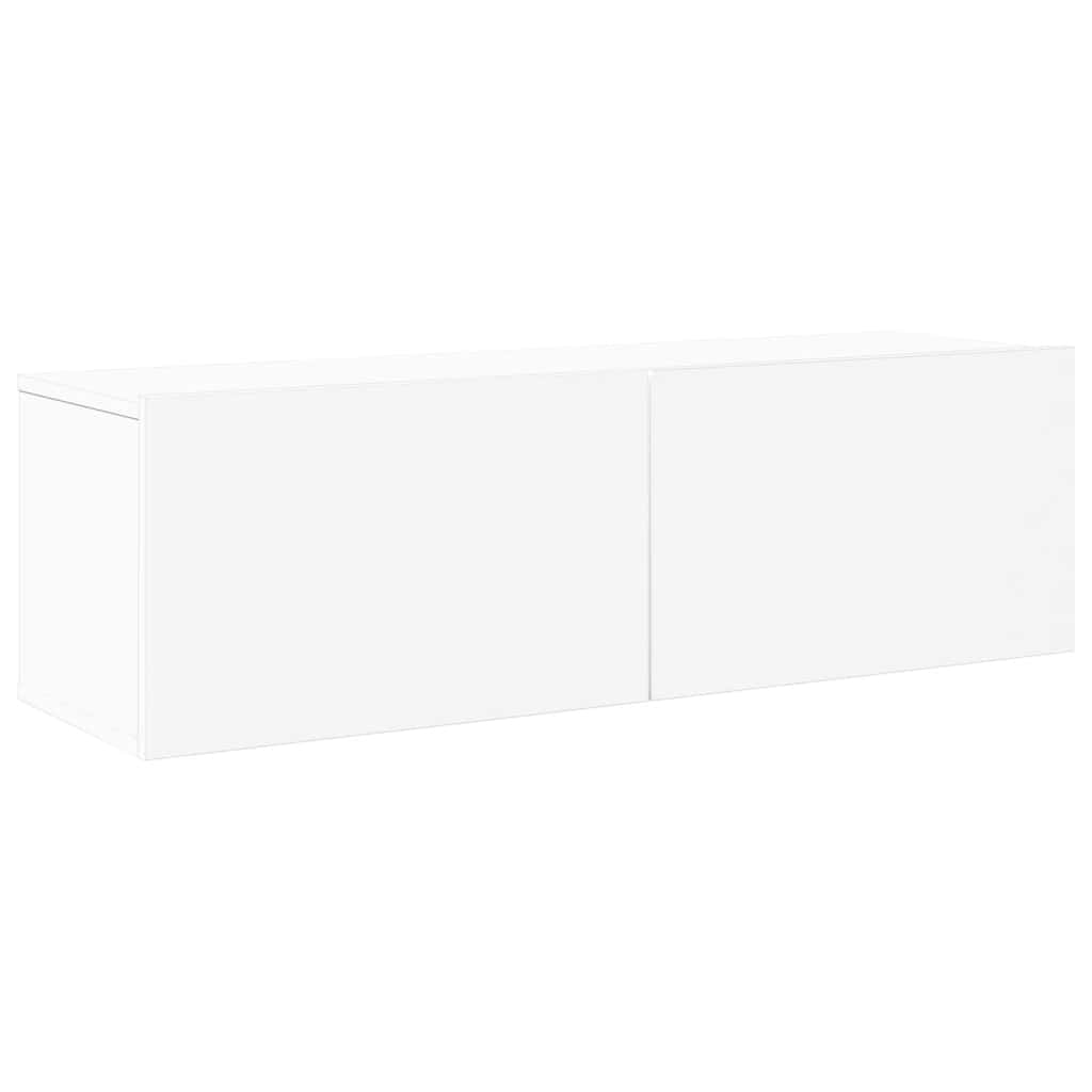 vidaXL Meuble TV, 8 pcs, Blanc, Bois d'ingénierie