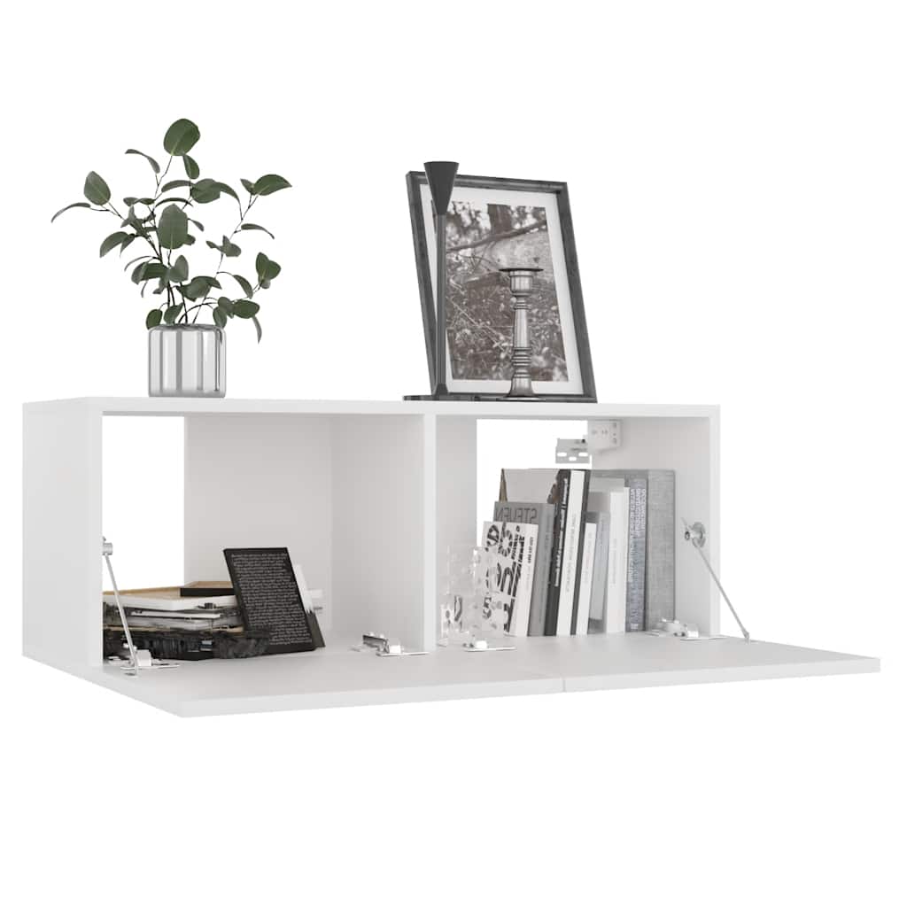 Ensemble de 5 meubles TV vidaXL blanc en bois d'ingénierie