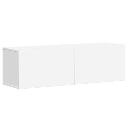 vidaXL Meuble TV 3 pièces Blanc Bois d'ingénierie