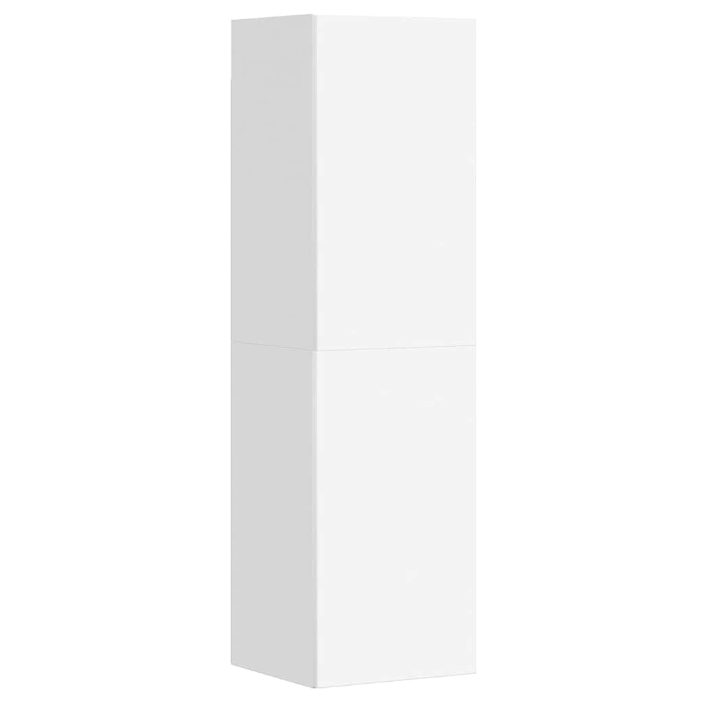 vidaXL Meuble TV 3 pièces Blanc Bois d'ingénierie