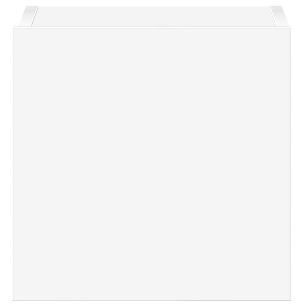 vidaXL Meuble TV 3 pièces Blanc Bois d'ingénierie