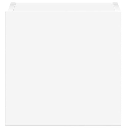 vidaXL Meuble TV 3 pièces Blanc Bois d'ingénierie