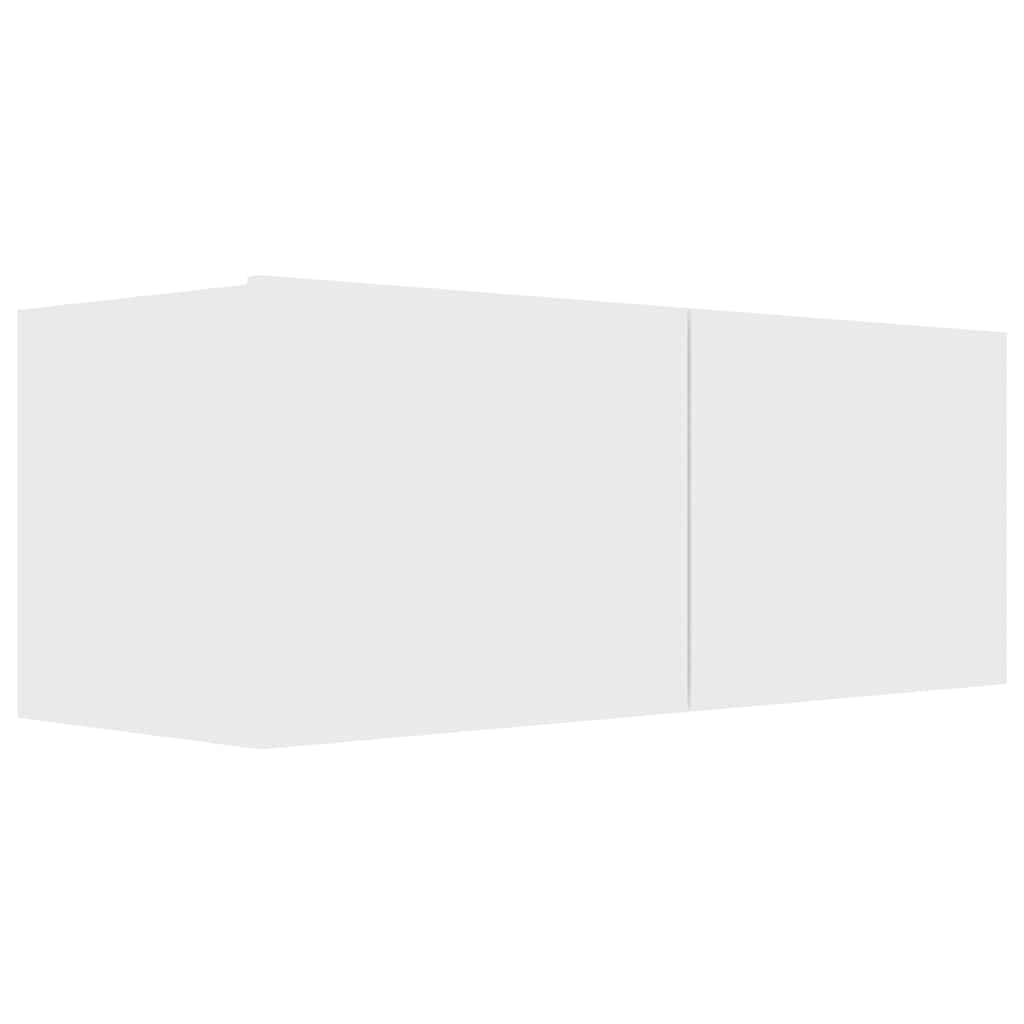 vidaXL Meuble TV 3 pièces Blanc Bois d'ingénierie
