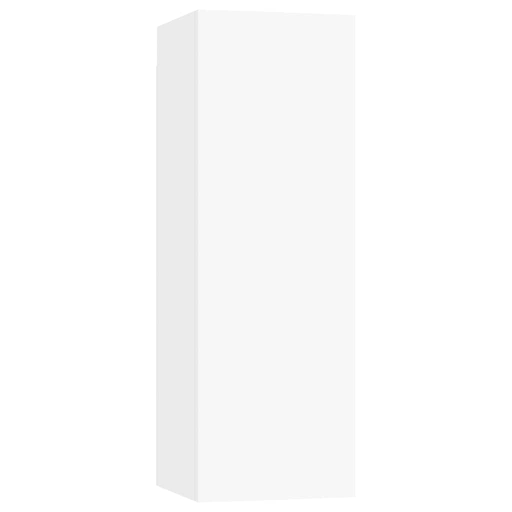 vidaXL Meuble TV 3 pièces Blanc Bois d'ingénierie