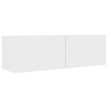 vidaXL Meuble TV 3 pièces Blanc Bois d'ingénierie
