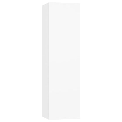 vidaXL Meuble TV 3 pièces Blanc Bois d'ingénierie