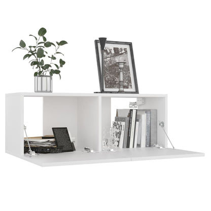 vidaXL Meuble TV 6 pièces blanc en bois d'ingénierie