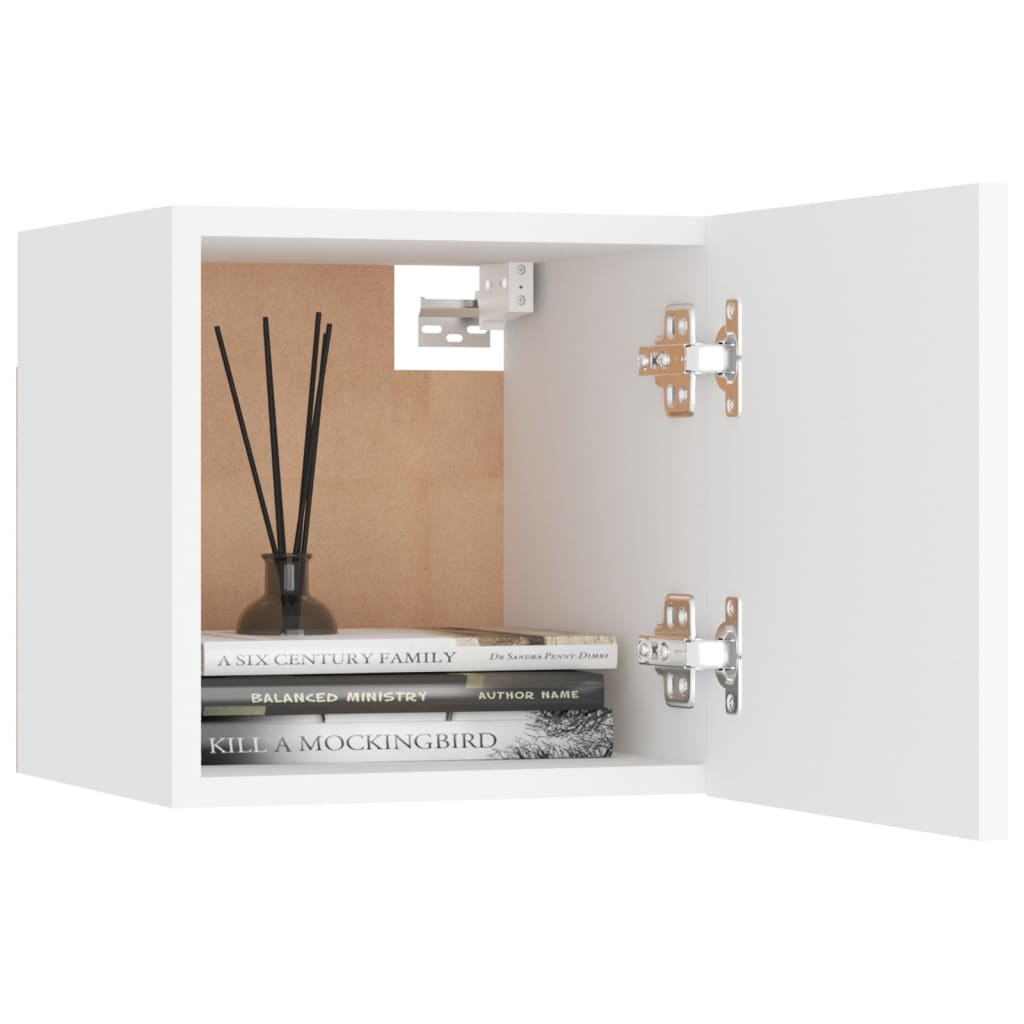 vidaXL Meuble TV 6 pièces blanc en bois d'ingénierie
