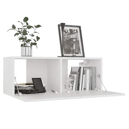 vidaXL Meuble TV 6 pièces blanc en bois d'ingénierie