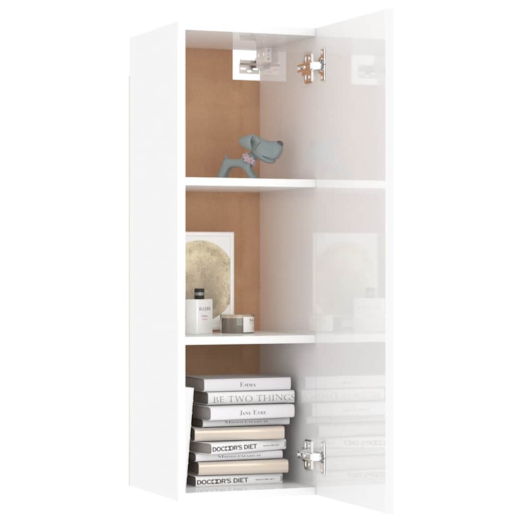 vidaXL Meuble TV 10 pcs Blanc Aggloméré