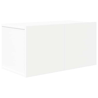 vidaXL Meuble TV 10 pcs Blanc Aggloméré