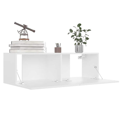 vidaXL Ensemble de meubles TV 4 pcs Blanc Bois d'ingénierie