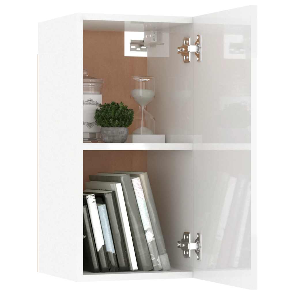 vidaXL 8-tlg. TV-Schrank-Set Weiß Holzwerkstoff