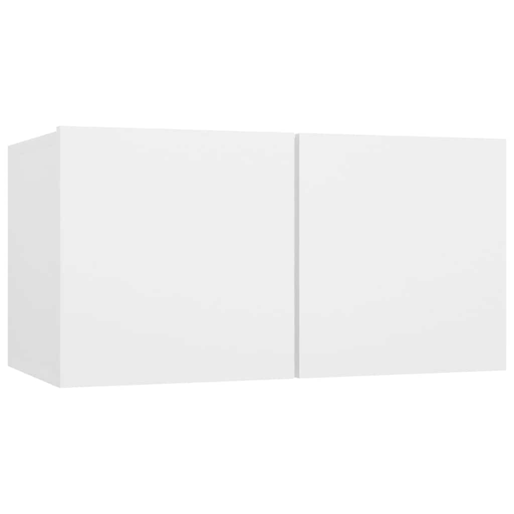 vidaXL 8-tlg. TV-Schrank-Set Weiß Holzwerkstoff