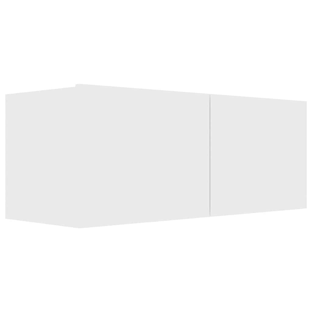vidaXL Meuble TV, 8 pcs, Blanc, Bois d'ingénierie